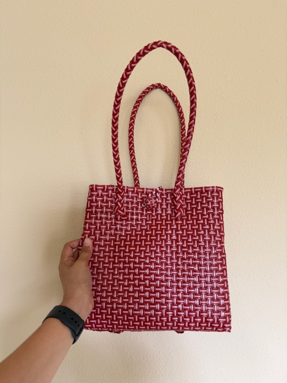 Handmade Recycled Woven Tote Bag - Picture 8 of 12